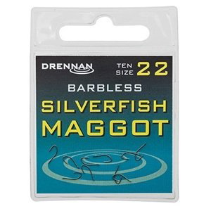 Drennan háčiky bez protihrotu silverfish maggot barbless - veľkosť 14