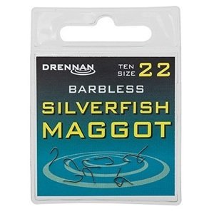 Drennan háčiky bez protihrotu silverfish maggot barbless - veľkosť 22