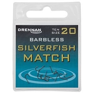 Drennan háčiky bez protihrotu silverfish match barbless - veľkosť 14