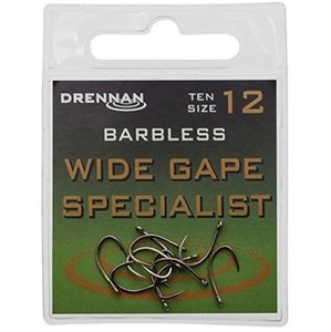 Drennan háčiky bez protihrotu wide gape specialist barbless - veľkosť 12