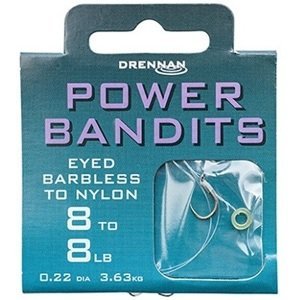 Drennan náväzec power bandits barbless - nosnosť 8 lb veľkosť 10