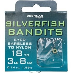 Drennan náväzec silverfish bandits barbless - nosnosť 5 lb veľkosť 12