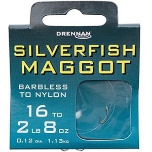Drennan náväzec silverfish maggot barbless - nosnosť 2 lb veľkosť 16