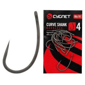 Cygnet háčiky curve shank hooks barbless 10 ks - veľkosť 8