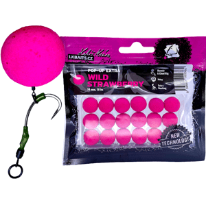 Lk baits plávajúce boilie pop-up extra wild strawberry - 18 mm 18 ks