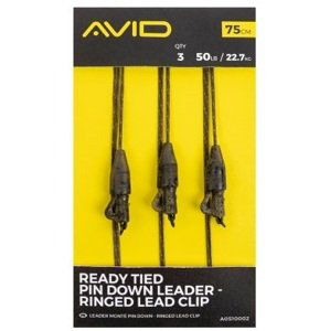 Avid carp montáž ready tied pin down leader ringed lead