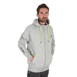 Matrix mikina black edition full zip hoody marl grey lime - l