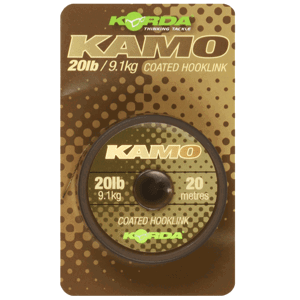 Korda náväzcová šnúrka kamo coated hooklink 20 m - 20 lb 9,1 kg