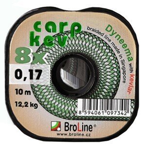 Broline pletená šnúra carp kev green - 0,17 mm 10 m