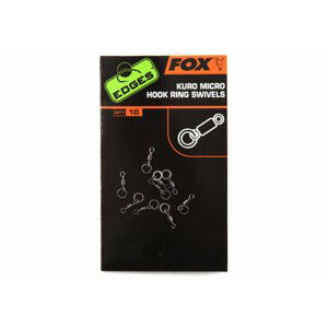 Fox obratlík na háčik edges kuro micro hook ring swivels 10 ks