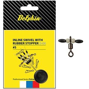 Delphin inline swivel with rubber stopper 10 ks