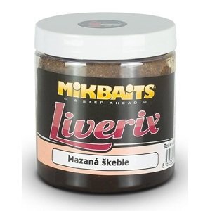 Mikbaits liverix boilie v dipe mazaná škebľa 250 g - 16 mm