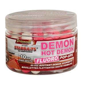 Starbaits boilie fluo plávajúce hot demon-80 g 14 mm