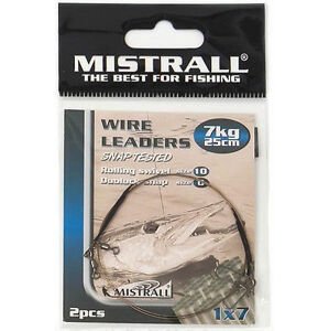 Mistrall oceľové lanko wire leaders 25cm-11 kg