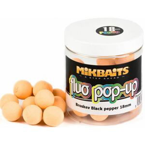 Mikbaits plávajúce boilie fluoro 250 ml 18 mm-broskyňa black pepper