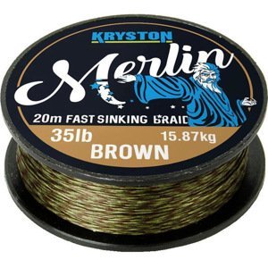 Kryston náväzcová šnúrka merlin fast sinking braid piesková-nosnosť 35 lb