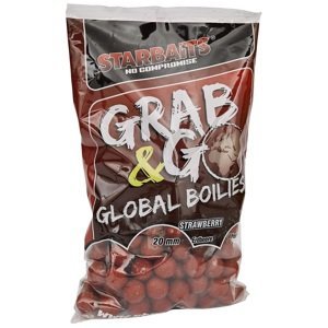 Starbaits boilies g&g global strawberry jam - 1 kg 20 mm