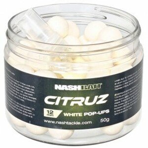 Nash plávajúce boilies citruz pop ups white + 3 ml spray - 75 g 20 mm