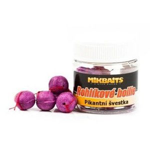 Mikbaits rohlíkové boilies 50 ml-pikantná slivka