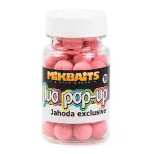 Mikbaits mini plávajúce boilie fluoro 60 ml 10 mm-jahoda exclusive