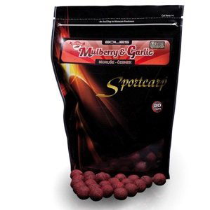 Sportcarp tvrdené boilies hard ons mulberry garlic-1 kg 20 mm