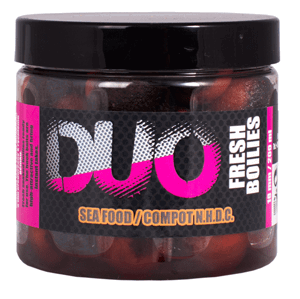 Lk baits boilie duo x-tra fresh sea food/compot nhdc - 200 ml 18 mm