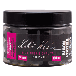 Lk baits pop-up lukáš krása black protein - 150 ml 14 mm