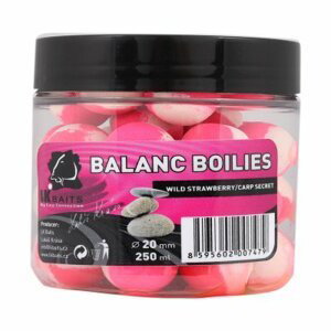 Lk baits boilie balanc wild strawberry/carp secret 20 mm 250 ml
