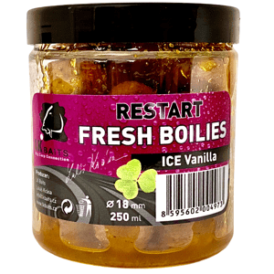 Lk baits boilie fresh restart ice vanilla - 18 mm 250 ml