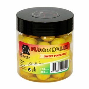 Lk baits boilie fluoro 250 ml 18 mm - sweet pineapple