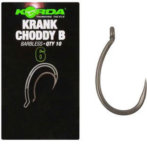 Korda háčiky krank choddy hook barbless - veľkosť 4