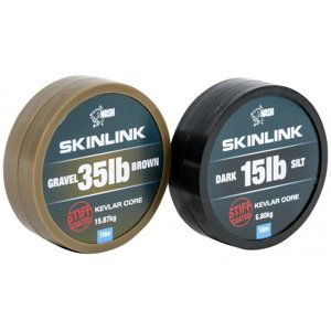 Nash náväzcová  šnúrka obalená skinlink stiff 10 m gravel hnedá-priemer  35 lb / nosnosť 15,87 kg