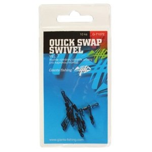 Giants fishing rýchlo obratlík quick swap swivel 10 ks-veľkosť 8