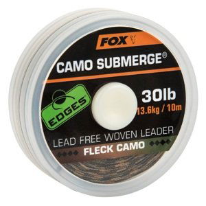 Fox náväzcová šnúrka edges submerge fleck camo leader 10 m-priemer 40 lb / nosnosť 18,1 kg