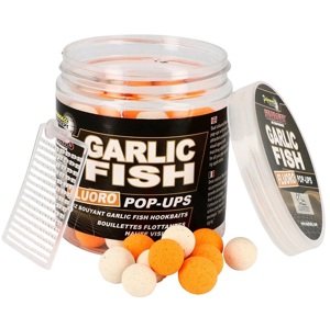 Starbaits boilie fluo plávajúce garlic fish-80 g 14 mm