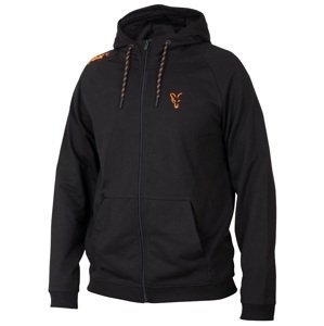 Fox mikina collection orange black lightweight hoodie-veľkosť m