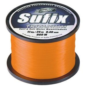 Sufix vlasec tritanium neon orange - priemer  0,35 mm  / nosnosť 8,7 kg / návin 1120 m