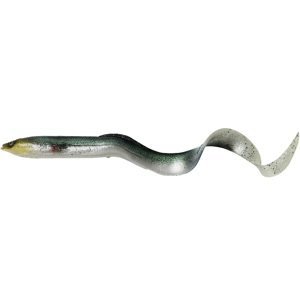 Savage gear gumová nástraha 3d real eel bulk green silver - 15 cm 12 g