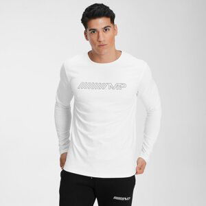 MP Men's Outline Graphic Long Sleeve Top - White - XXS