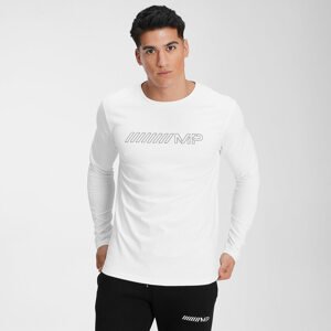 MP Men's Outline Graphic Long Sleeve Top - White - XXXL