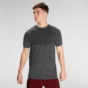 Pánske bezšvové tričko s krátkymi rukávmi MP Essentials – sivé melírované - S