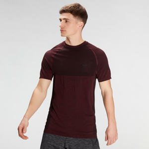 MP Men's Essential Seamless Short Sleeve T-Shirt- Washed Oxblood Marl - XL
