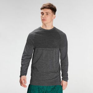 MP Men's Essential Seamless Long Sleeve Top- Storm Grey Marl - XS