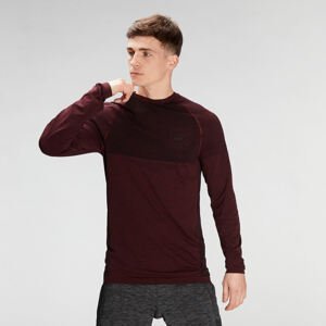 MP Men's Essential Seamless Long Sleeve Top- Washed Oxblood Marl - XL