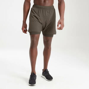 MP Men's Essentials Training 2-In-1 Shorts - Dark Olive - XXS