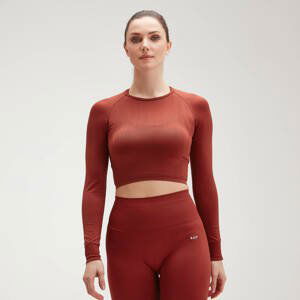 Dámsky Shape Seamless Ultra Dlhý Crop Top - Červený - XL