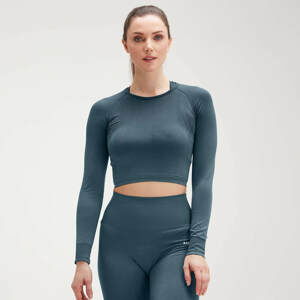 Dámsky Shape Seamless Ultra Dlhý Crop Top - Modrý - XXS