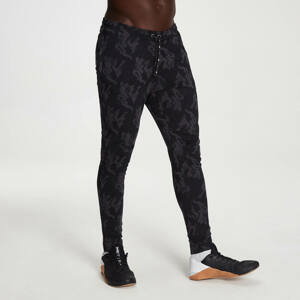 Pánske jogger nohavice MP Adapt Camo – čierne s kamuflážovým vzorom - XXS