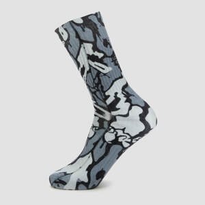 Ponožky MP x Hexxee Adapt Crew – sivé s kamuflážovým vzorom - UK 6-8.5