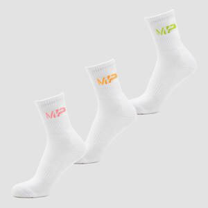 MP Men's Neon MP Logo Crew Socks (3 Pack) Orange/Lime/Rose - UK 6-8